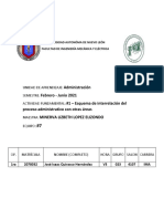 Administración Febrero - Junio 2021 #1 - Esquema de Interrelación Del Proceso Administrativo Con Otras Áreas Minerva Lizbeth Lopez Elizondo