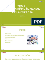 Tema 7 Fuentes de Financiación