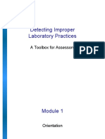 Detecting Improper Laboratory Practices: A Toolbox For Assessors