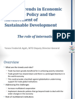 Current Trends in Economic and Trade Policy and The Advancement of Sustainable Development
