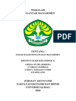 Makalah Tugas Kelompok 6 Tentang Dasar - Dasar Pengawasan