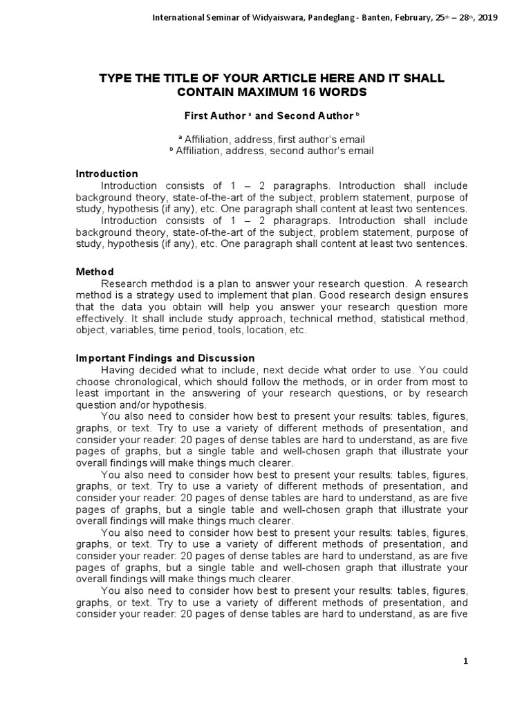 Format Kti Internasional | PDF | Question | Scientific Method