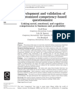 Development and Validation of A Customized Competency