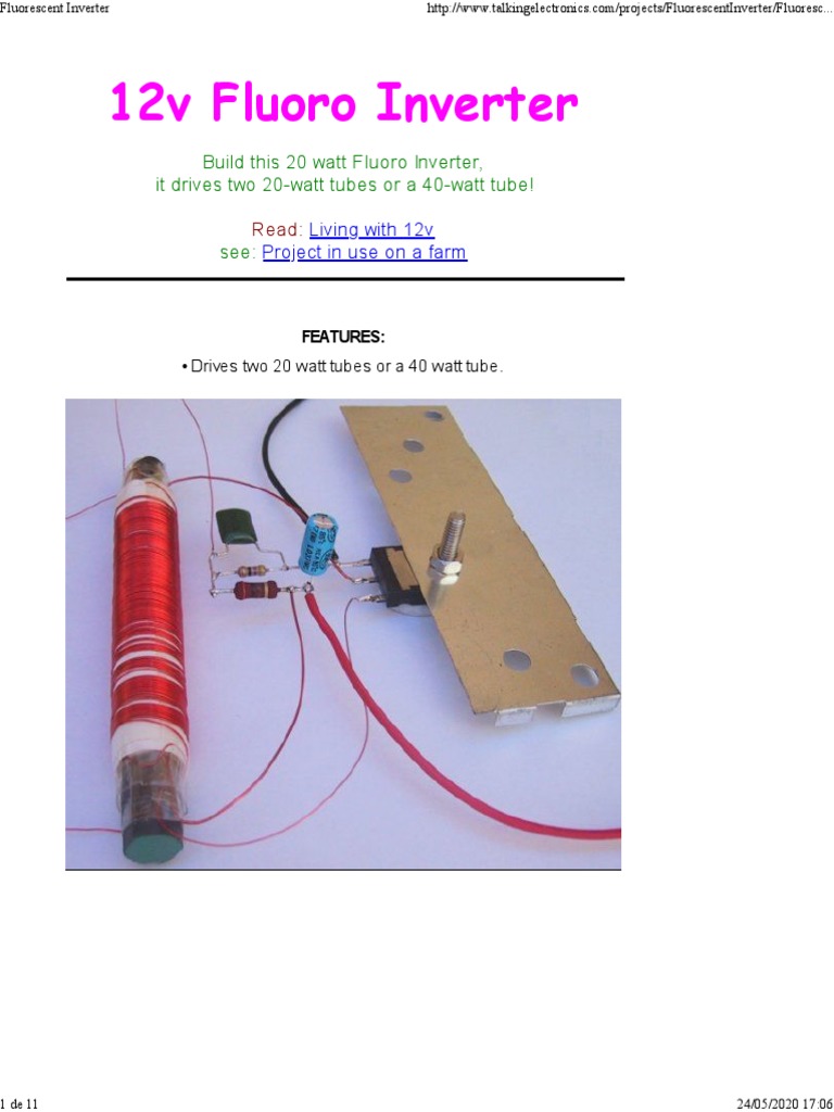 Fluorescent Inverter PDF Incandescent Light Bulb Vacuum Tube