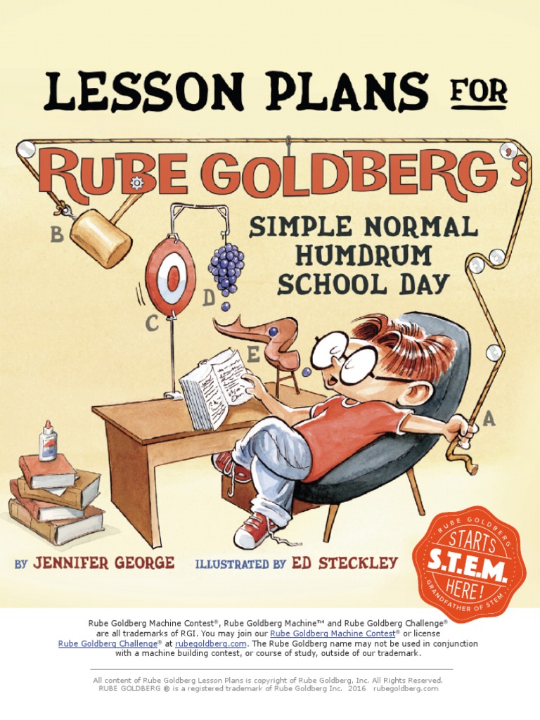 Rube Goldberg Machine Contest Rube Goldberg Challenge PDF Lever