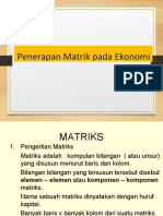 Implementasi Matriks Dalam Ekonomi Dan Bisnis