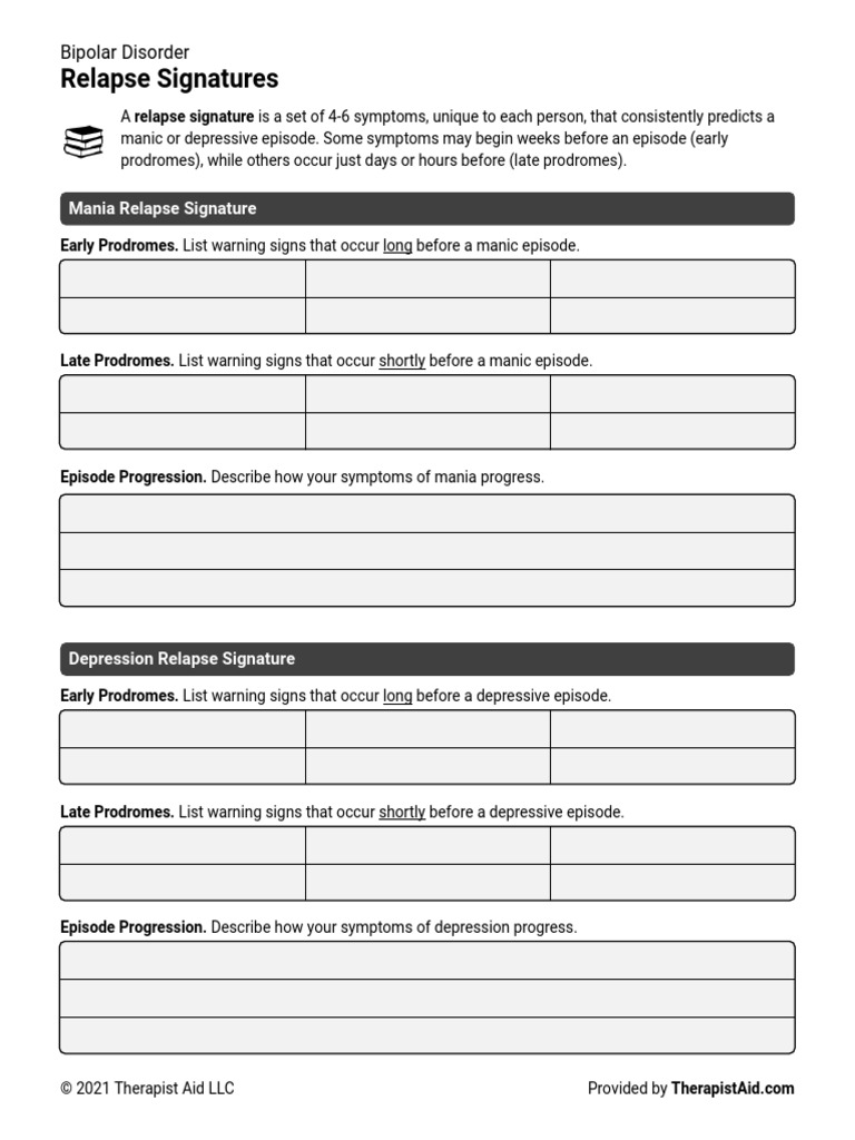Bipolar Disorder Relapse Signatures | PDF | Self-Improvement