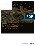 Switches For PV Applications: Switch-Disconnectors Otdc, Ot and Otdcp