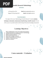 Scientific Research Methodology: I Nstructors