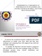 Experimental Comparison of Performance of Staggered and Double Cross Flow Shell and Tube Heat Exchangers