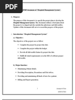 Practical No.1: SPMP Document of "Hospital Management System"