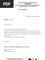 Carta de reclamação de ecfot