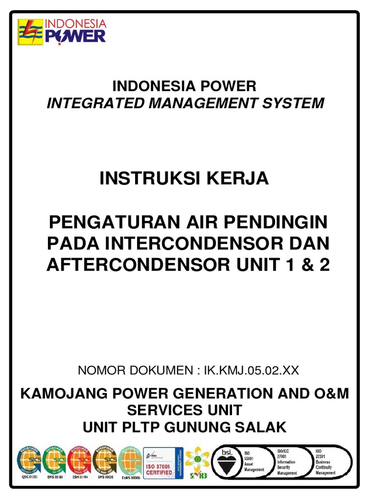 IK PENGATURAN AIR PENDINGIN INTERCONDENSOR ATAU AFTERCONDENSOR (Rev1 ...