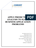 Apply Predictive Analysis To Slove Business Application Problems