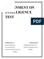 Overview of Intelligence Tests | PDF | Intelligence Quotient ...