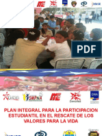 Plan Integral para La Participacion Estudiantil en El Rescate de Los Valores para La Vida 2