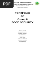 Portfolio OF Group 6 Food Security: Quezon City University