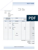 Excel Sales Receipt