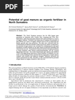 Potential of Goat Manure As Organic Fertilizer in North Sumatera