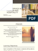 Quality Service in Tourism and Hospitality: Prepared By: Jaymee Ara E. Catchillar