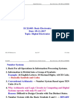 EC2L005: Basic Electronics Date: 09-11-2017 Topic: Digital Electronics