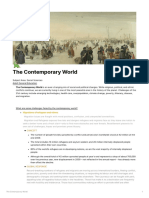 The Contemporary World Notes