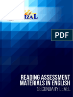 Reading Assessment Materials in English: Secondary Level