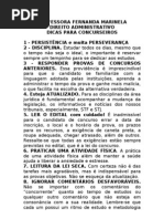 DICAS PARA APROVAÇÃO EM CONCURSOS