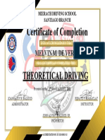 Certificate of Completion: Melvin M. de Vera