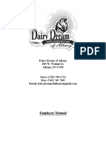2018 Dairy Dream Employee Manual