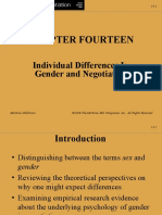 Chapter Fourteen: Individual Differences I: Gender and Negotiation