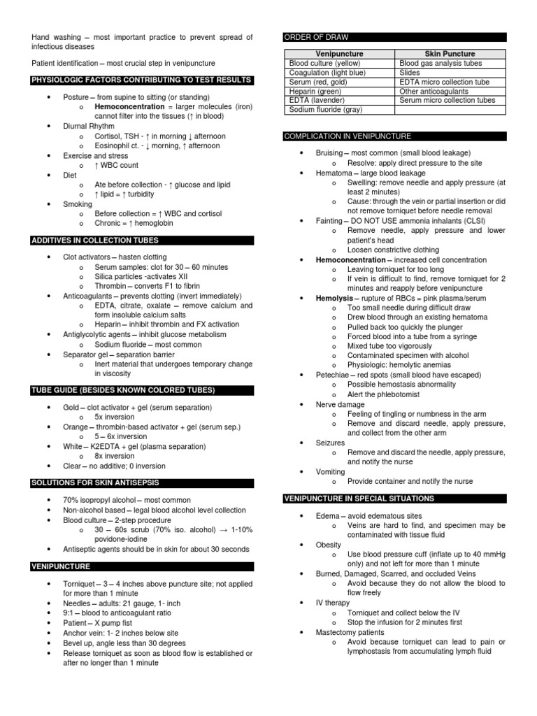 (Hema) Specimen Collection | PDF | Medical Specialties | Tissue (Biology)