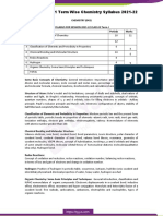 CBSE Class 11 Term Wise Chemistry Syllabus 2021 22