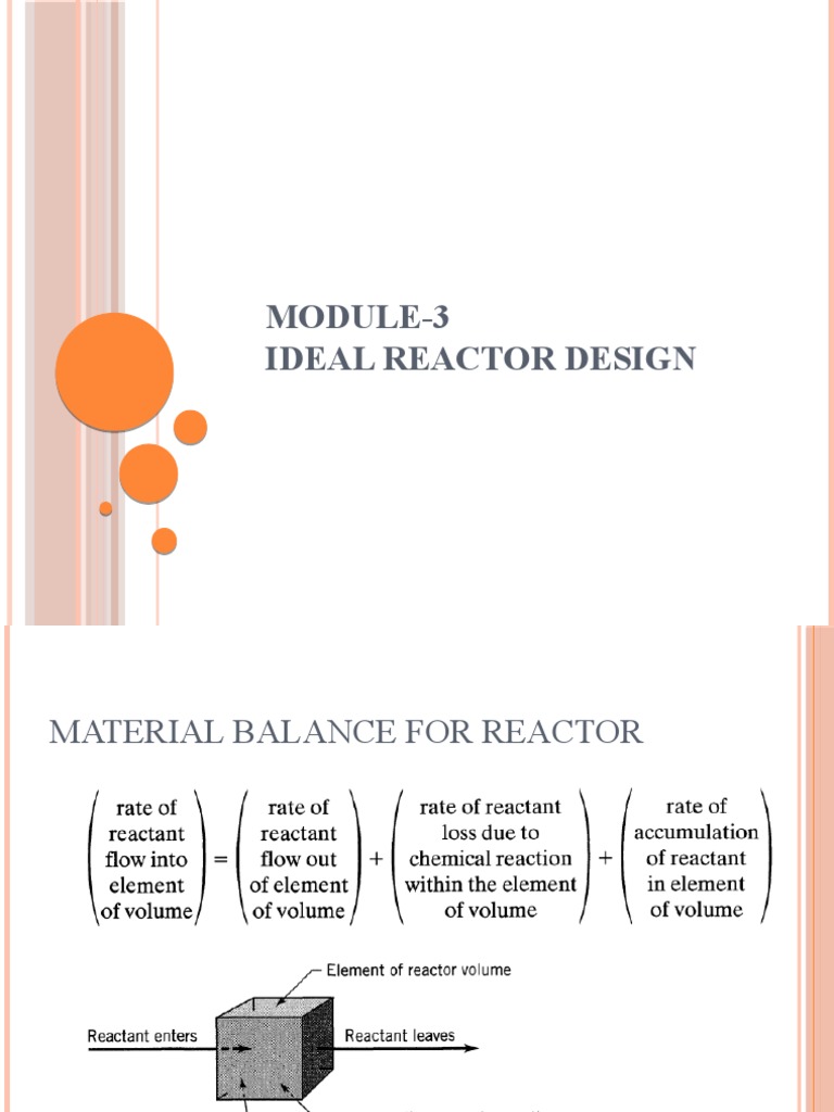 Module-3 Ideal Reactor Design | PDF | Science & Mathematics