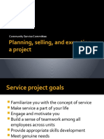 Planning, Selling, and Executing A Project: Community Service Committee