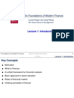 15.415x Foundations of Modern Finance: Lecture 1: Introduction