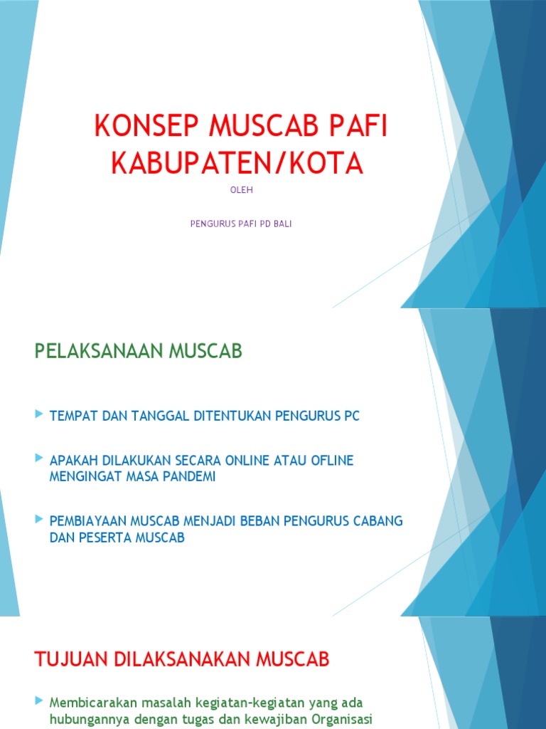 Tujuan dan Proses Muscab PAFI | PDF