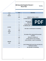 4000 Essential English Words 3 Word Test: Unit 1