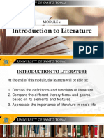 Module 1 - Introduction To Literature - Why Literature