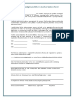 Volunteer Background Check Form