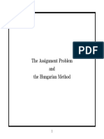The Assignment Problem and The Hungarian Method