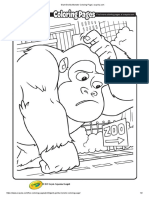 Giant Gorilla Monster Coloring Page