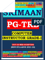 Pg-Trb-Computer Instructor Grade-I-Unit-9-Web Scripting Study Material (2021-2022) - Srimaan Coaching Centre-Trichy-To Contact-8072230063