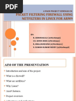 Packet Filtering Firewall Using Netfilters in Linux For Arm9