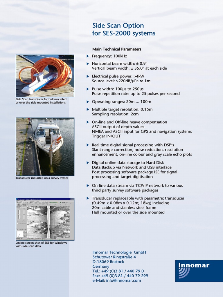 Side Scan Option For SES-2000 Systems Side Scan Option For SES-2000 ...
