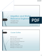Irrigation and Water Resource Engineering: Course Outline