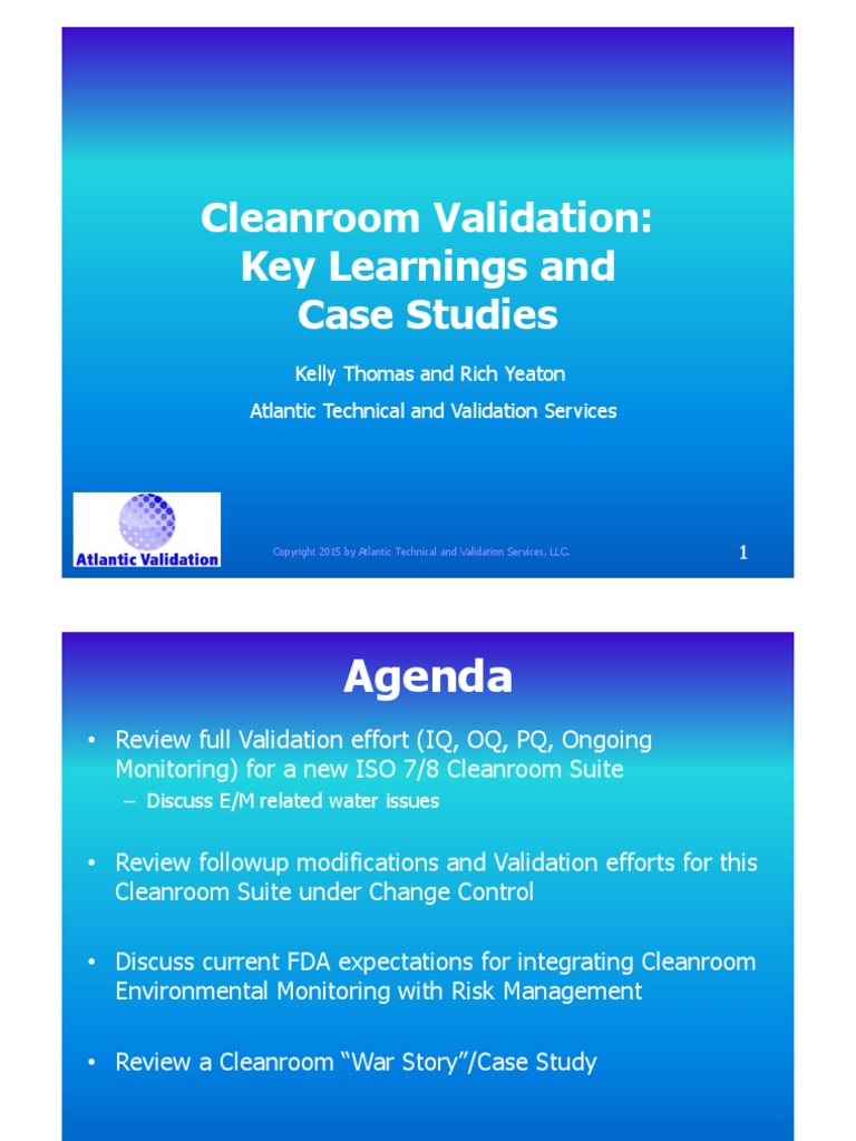Cleanroom Validation and Environmental Monitoring | PDF | Verification ...