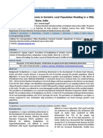 Prevalence of Dyslipidemia in Geriatric Rural Population Residing in A Hilly District of Uttarakhand State, India