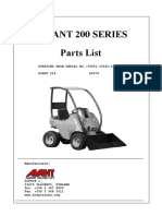 Avant 200 Series Parts List: STARTING FROM SERIAL NO.:30001-30026 43509 AVANT 216 A2978