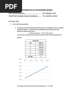 Mathematics in The Modern World: Predicted Discharge - 7792 + (4.226 X Year)